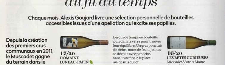 Le Cru Goulaine à l’honneur dans la Revue du Vin de France